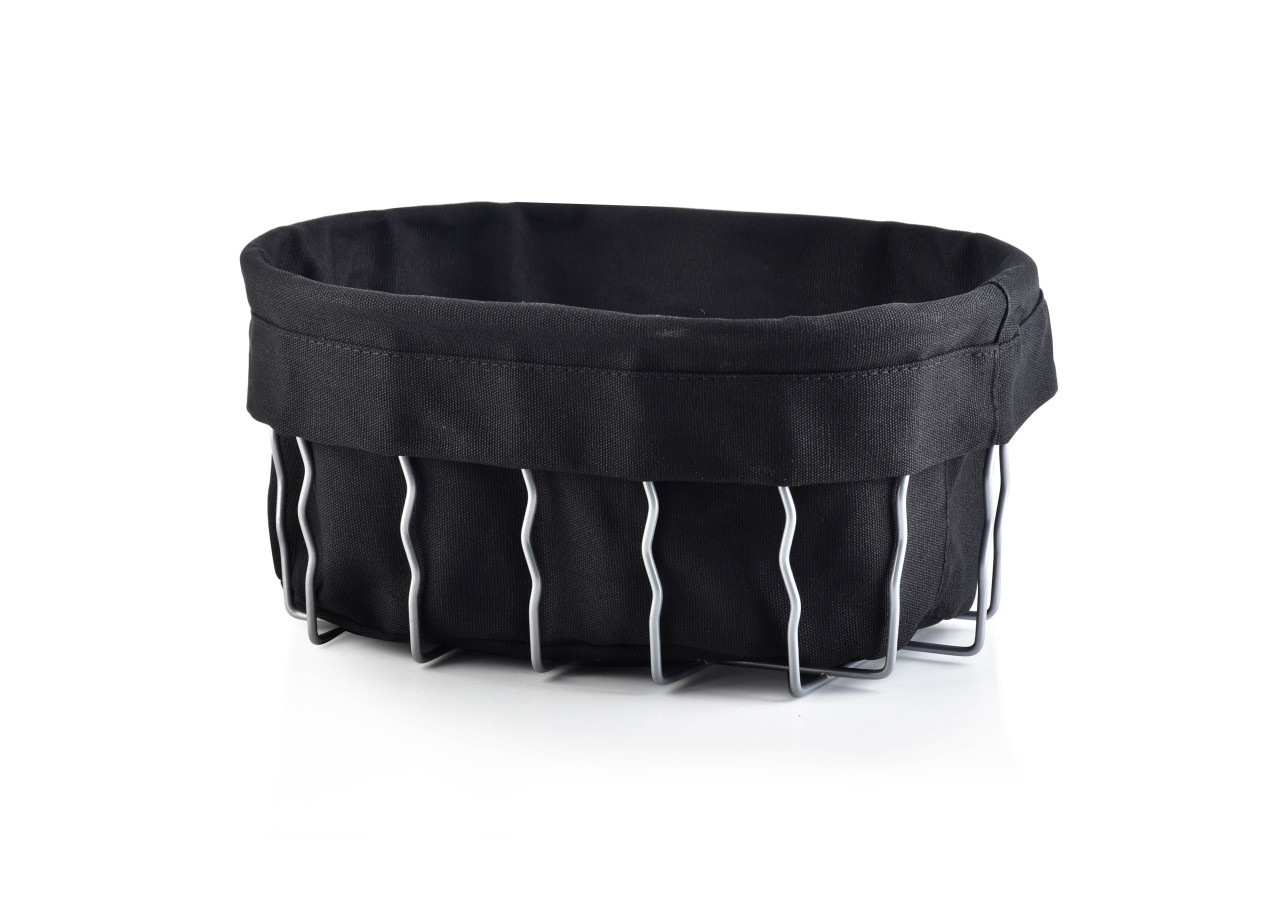 Panier CASSIE - Métal argenté ovale 22 x 15 x 10 cm - HIWD2250-PROM - Cookini By Mondex