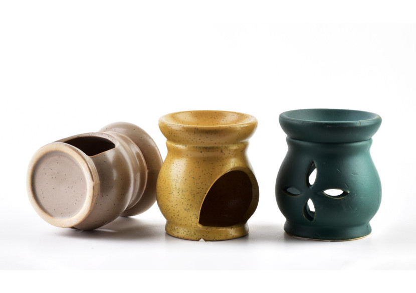 Brûleur à huiles essentielles - Céramique 6,5x7x7,8cm - HTTP2834 - Mondex