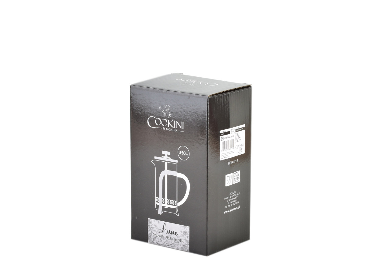 French Press ANNE - 350ml en acier inoxydable et verre borosilicate - HTXA5712-CX - Cookini By Mondex