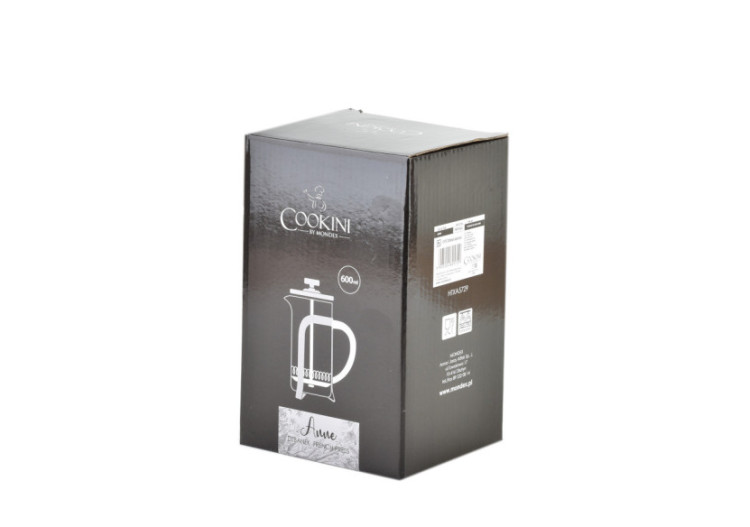 French Press ANNE - 600ml en acier inoxydable et verre borosilicate - HTXA5729-CX - Cookini By Mondex 2