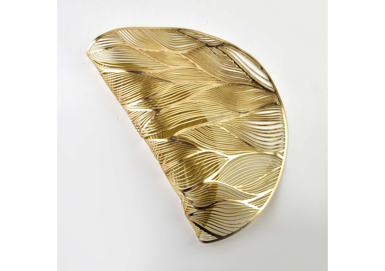 MANDY Nappe de table - 38cm avec feuilles dorées - HTA9161-PROM - Mondex