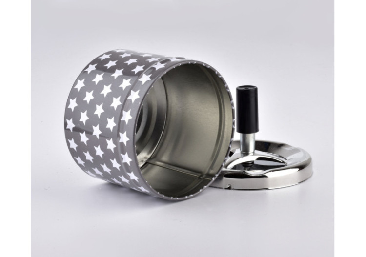 Cendrier ASHLEY - Métal avec motifs étoiles 9,3xh12cm - HTBL9851-PROM - Mondex 2