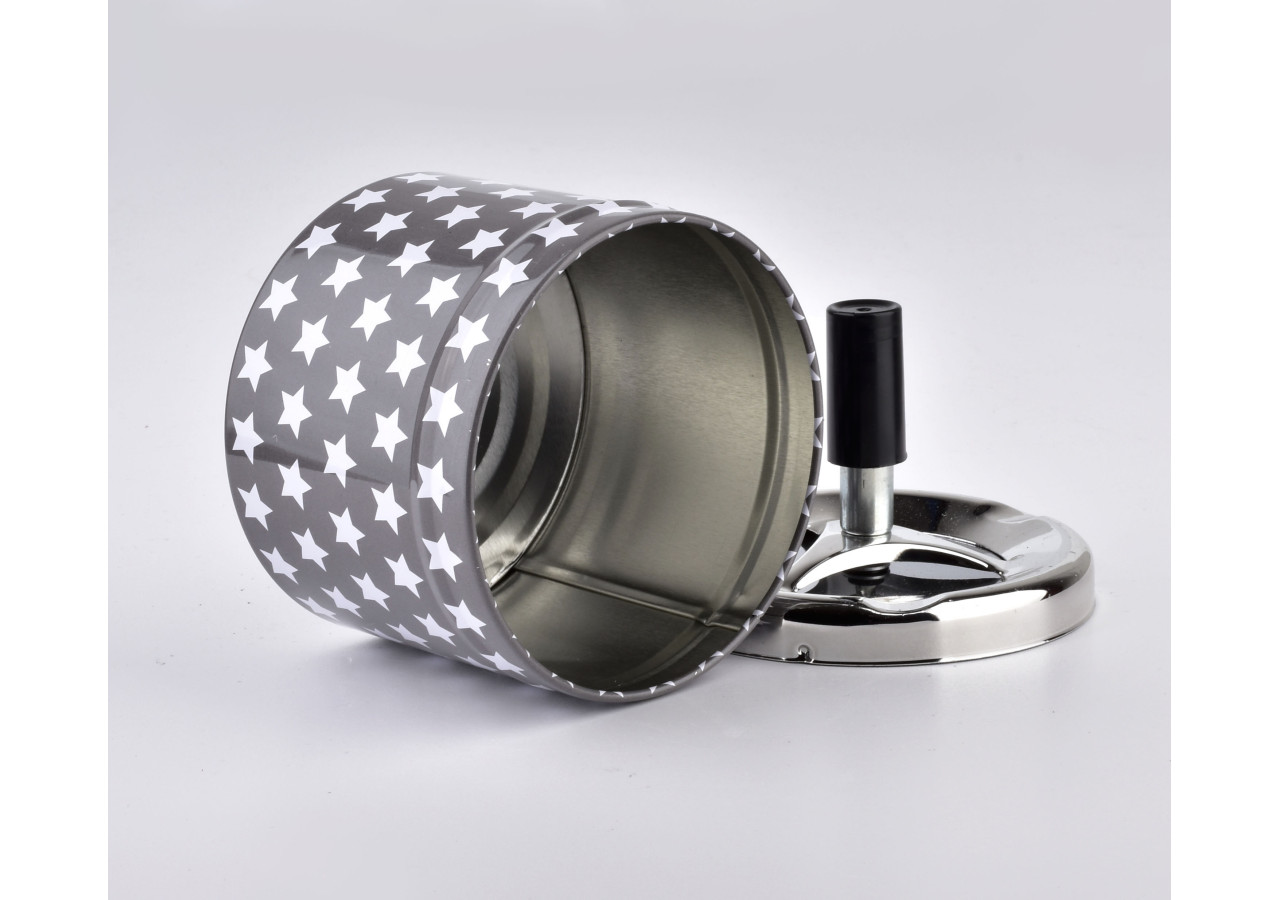 Cendrier ASHLEY - Métal avec motifs étoiles 9,3xh12cm - HTBL9851-PROM - Mondex