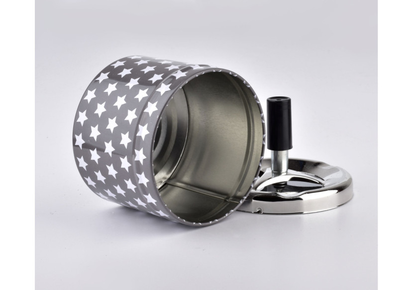 Cendrier ASHLEY - Métal avec motifs étoiles 9,3xh12cm - HTBL9851-PROM - Mondex