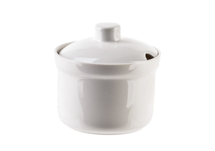 Sucrier BASIC 9,5xh9cm - Élégance et praticité en porcelaine - HTNA5953 - Mondex