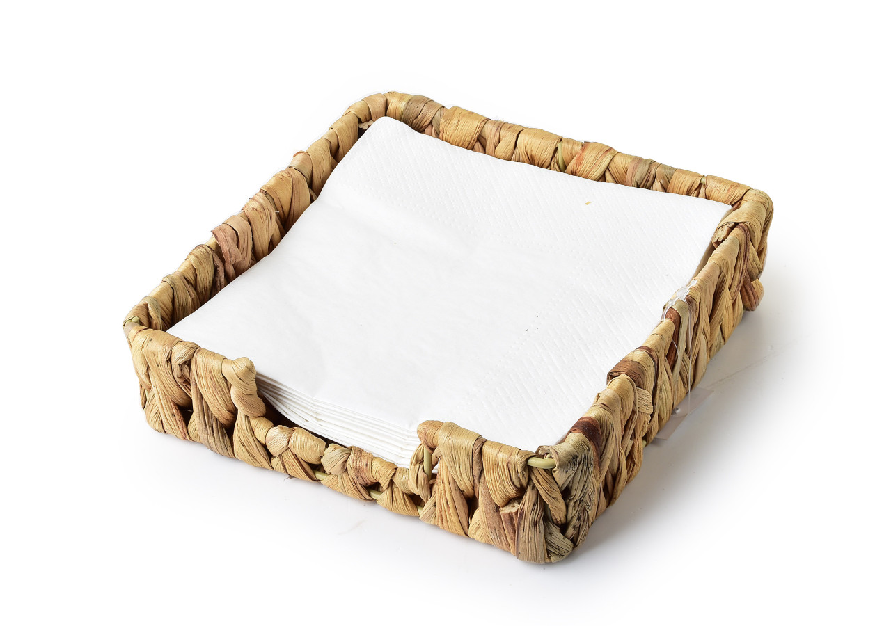 Serre-tout AMPARO - Porte-serviettes en hiacinthe d'eau 19x19xh5cm - HIWB8114 - Mondex