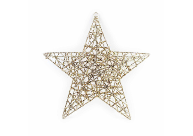 Étoile de Noël SANTA LILA - 40x45x5 cm - HIWJ2128-SW - Mondex