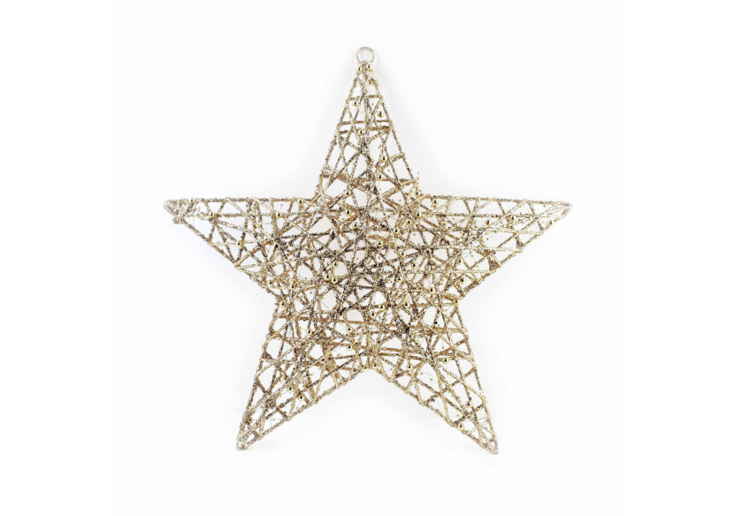 Étoile de Noël SANTA LILA - 40x45x5 cm - HIWJ2128-SW - Mondex