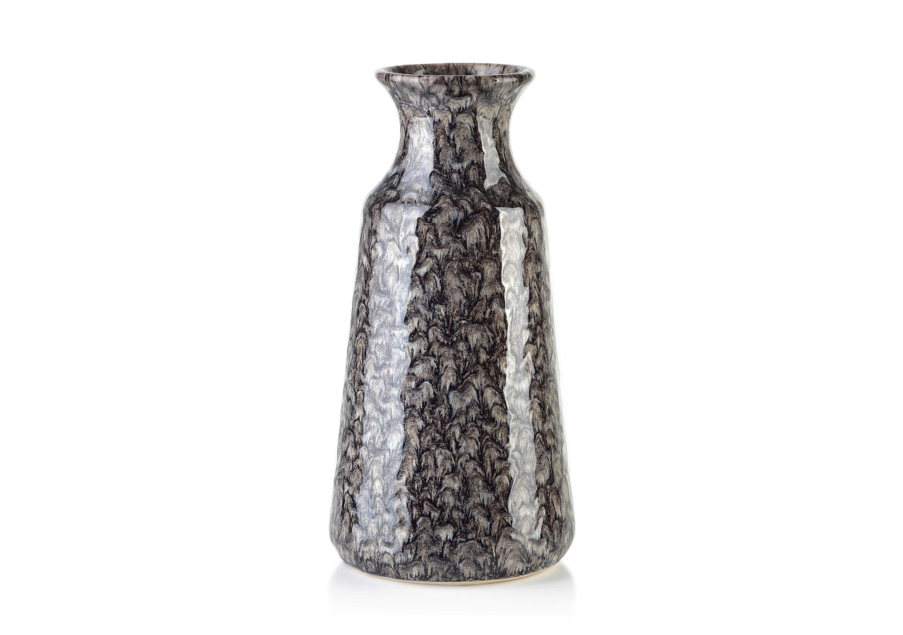 Vase YARINE GREY - Céramique élégante 9,5xH30,5cm - HTTS9715 - Mondex