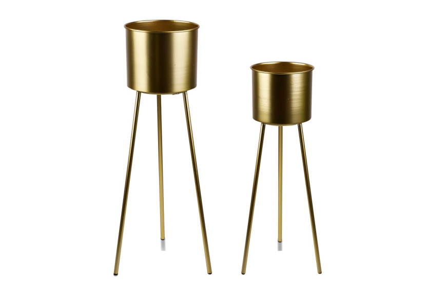 Ensemble SWEN - 2 pots élégants h77,5x22,5cm et h65,5x19,5cm - HTOP5672-PROM - Mondex