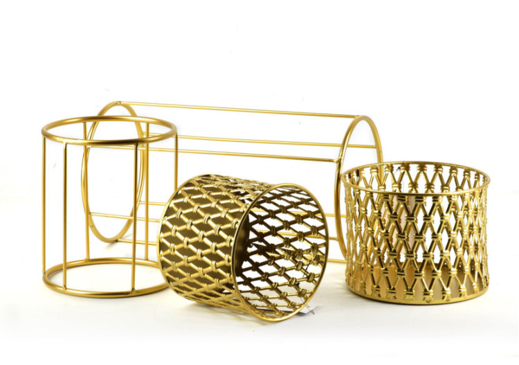 Vase SWEN - 2 pièces en aluminium doré et argenté L:20xh40cm, M:18xh22cm - HTOP1161-PROM - Mondex 2