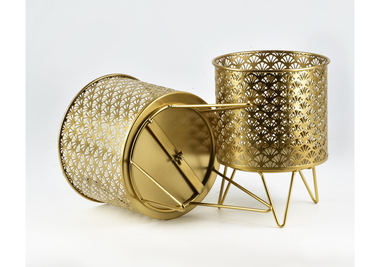 Vase SWEN - 2 pièces en aluminium L:20xh29,5cm, M:18xh23,5cm - HTOP1253-PROM - Mondex