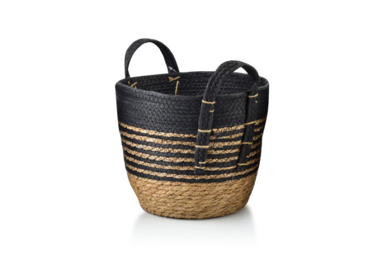 Panier BALI L - Tressé en herbe marine 28x23cm - HIWB9268-PROM - Mondex