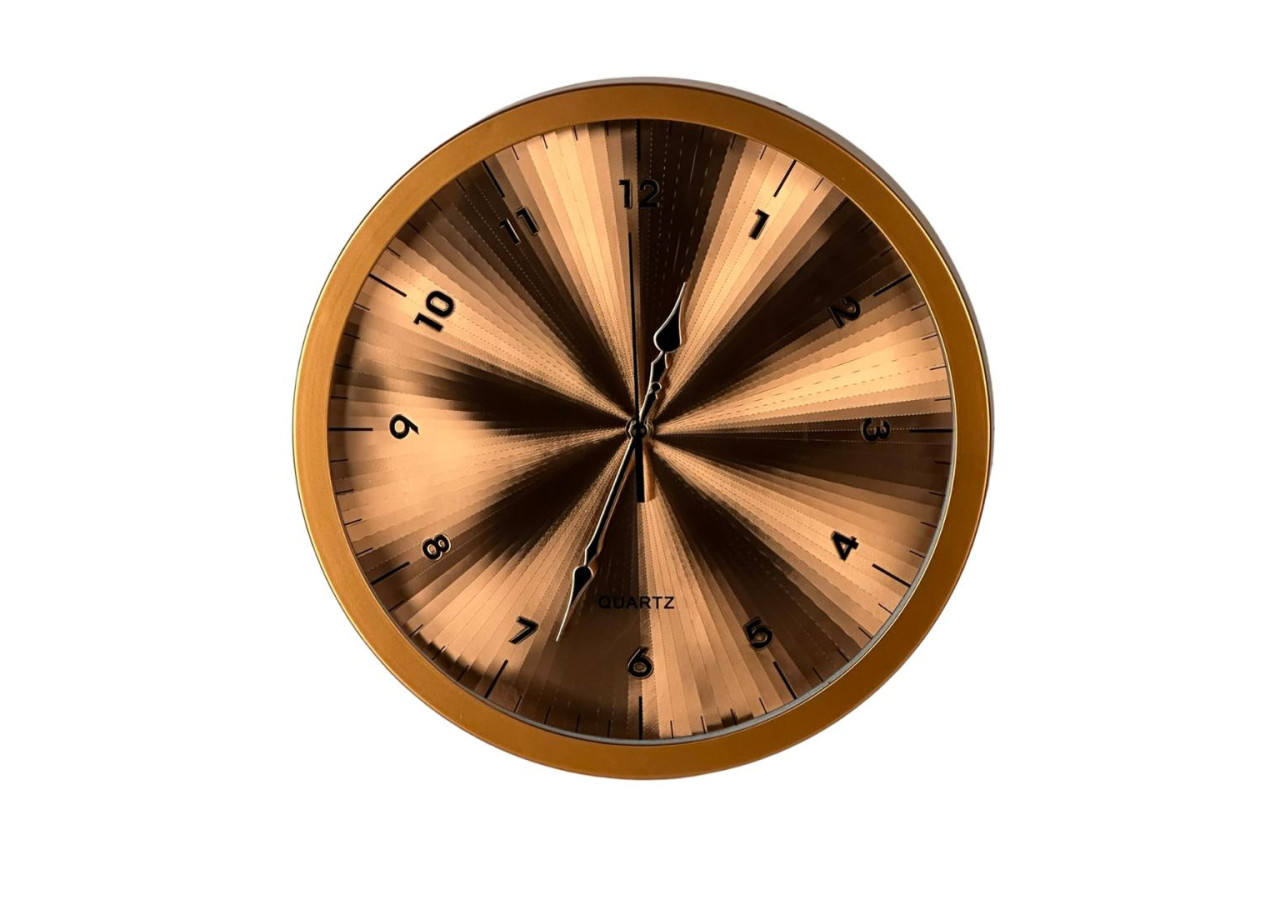 Horloge RAMSEY - 35cm, finition dorée - HTBE6119 - Mondex