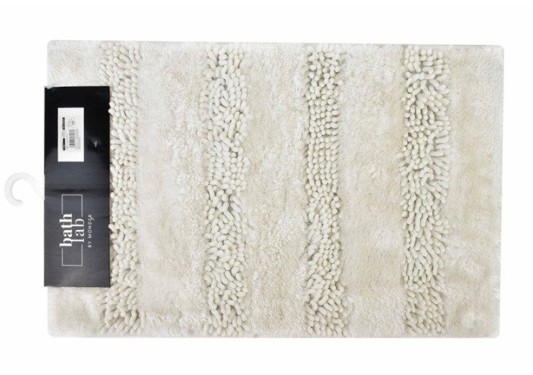 Tapis de Bain ZAC - 60x40cm en Polyester Blanc - HTUA0269 - Bathlab By Mondex