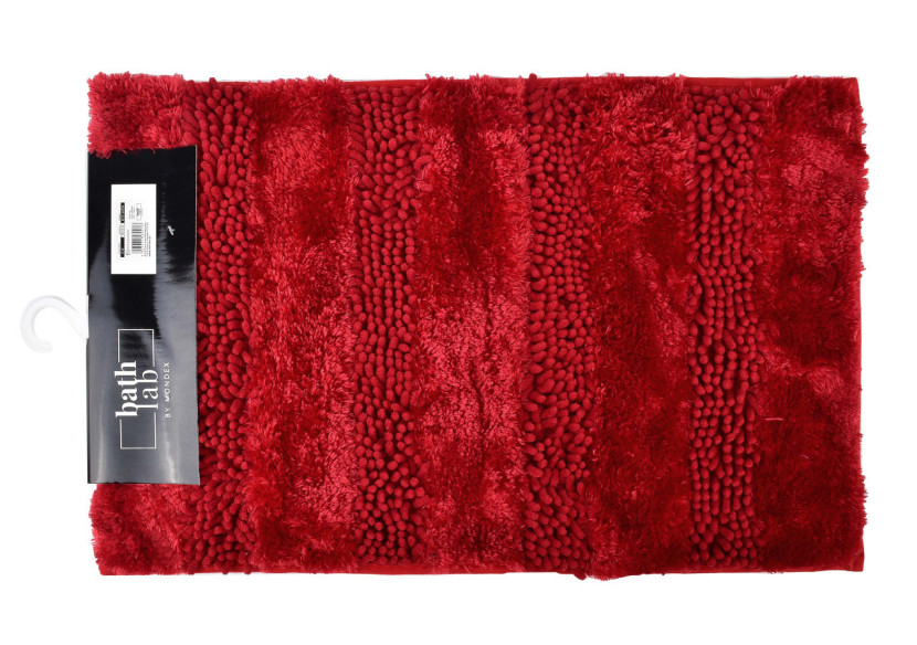 Tapis de Bain ZAC - 60x40cm en Polyester Rouge - HTUA0276 - Bathlab By Mondex