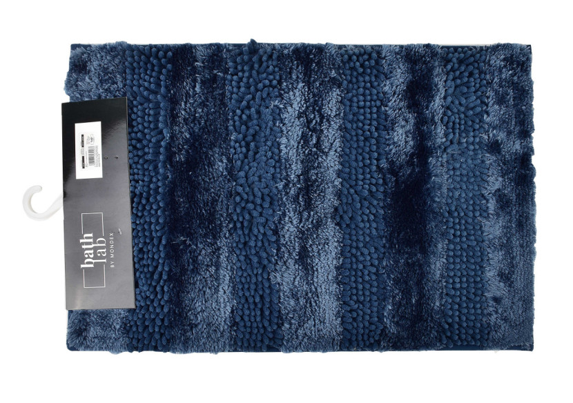 Tapis de Bain ZAC - 60x40cm en Polyester Bleu Marine - HTUA0283 - Bathlab By Mondex Tapis de Bain ZAC - 60x40cm en Polyester Bleu Marine - HTUA0283 - Bathlab By Mondex