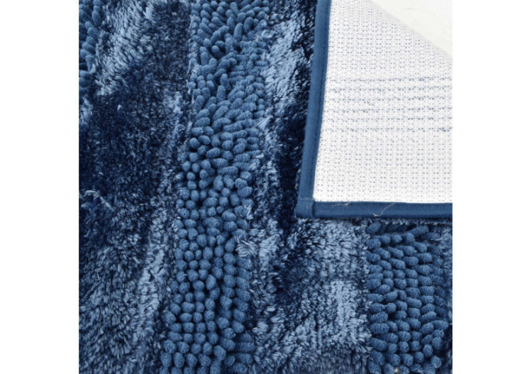 Tapis de Bain ZAC - 60x40cm en Polyester Bleu Marine - HTUA0283 - Bathlab By Mondex 2