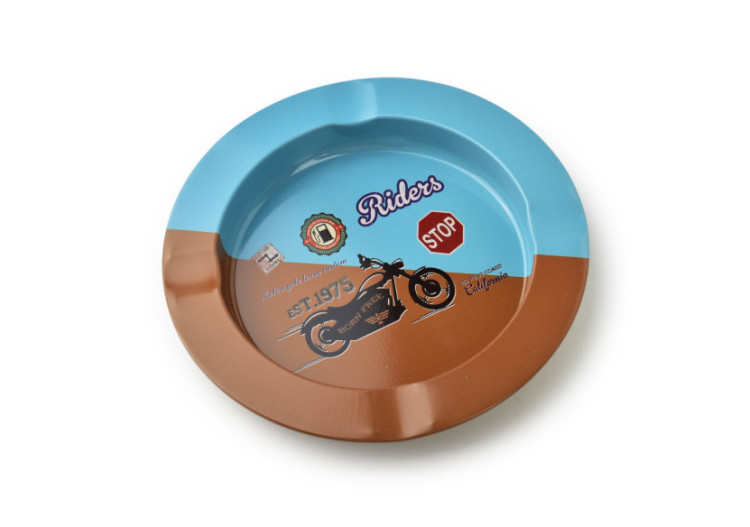 Cendrier Métallique Multicolore - 13,5 cm de diamètre - HTUA0825 - Mondex