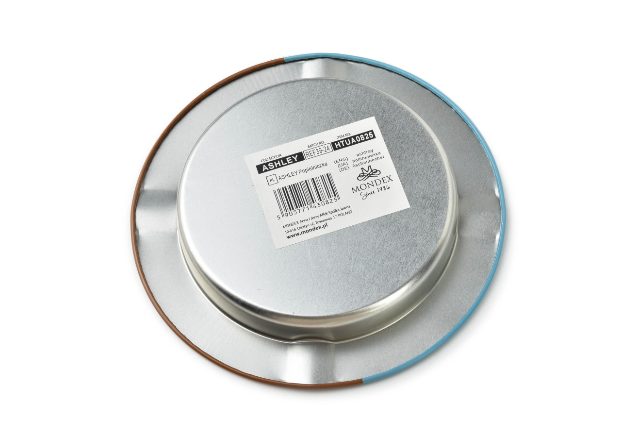 Cendrier Métallique Multicolore - 13,5 cm de diamètre - HTUA0825 - Mondex