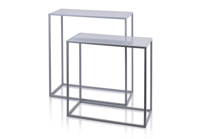 Console CEDRIC - Métal gris 62 x 26,5 x 68cm - HTOP6434 - Mondex
