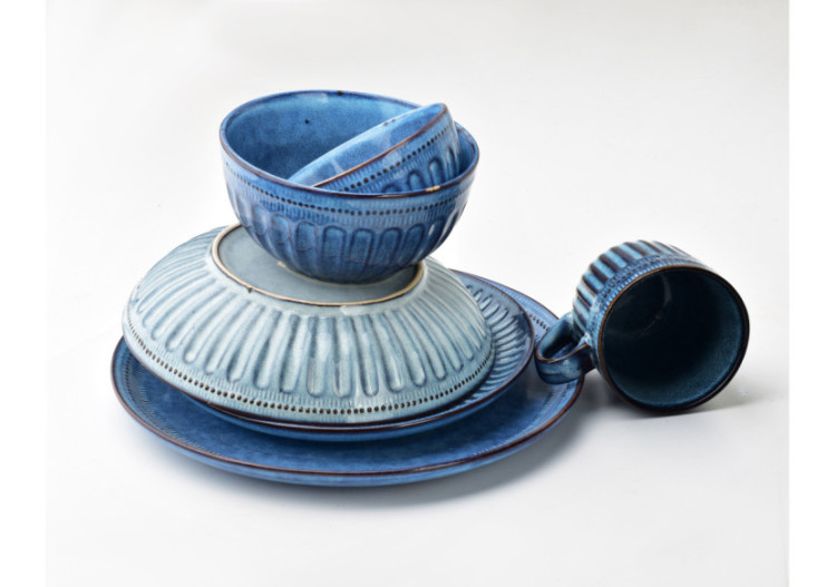 Assiette BASIC NATURE - Céramique 22cm x 2,5cm - HTNA2266 - Mondex 2