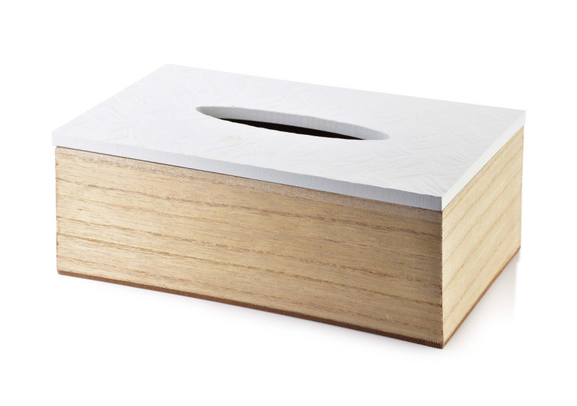 Porte-serviettes SUSIE WHITE - Design élégant en bois 24x9x14,5cm - HTYK5163 - Mondex