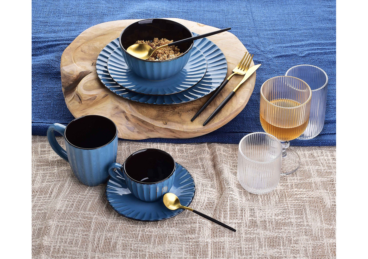 Mug EVIE BLUE - Céramique 400ml 9x13xh10,5cm - HTPW4951 - Affekdesign By Mondex