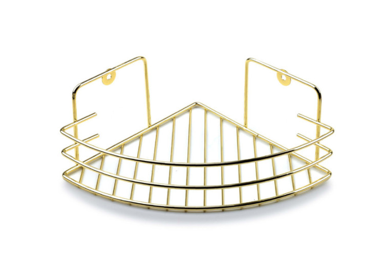 Étagère de salle de bain CARL GOLD - 1 niveau, 9 x 19 x 19 cm - HTWM2574 - Bathlab By Mondex