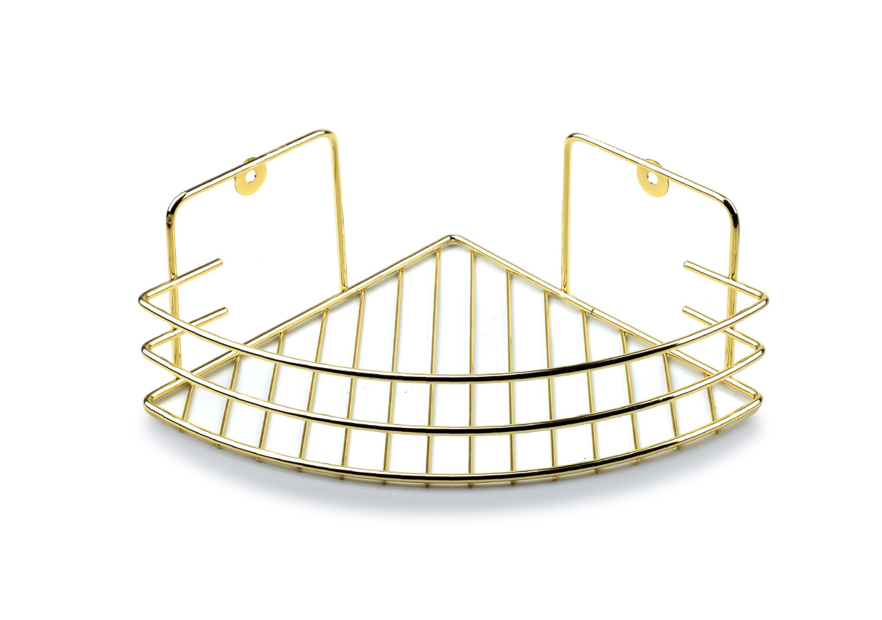 Étagère de salle de bain CARL GOLD - 1 niveau, 9 x 19 x 19 cm - HTWM2574 - Bathlab By Mondex