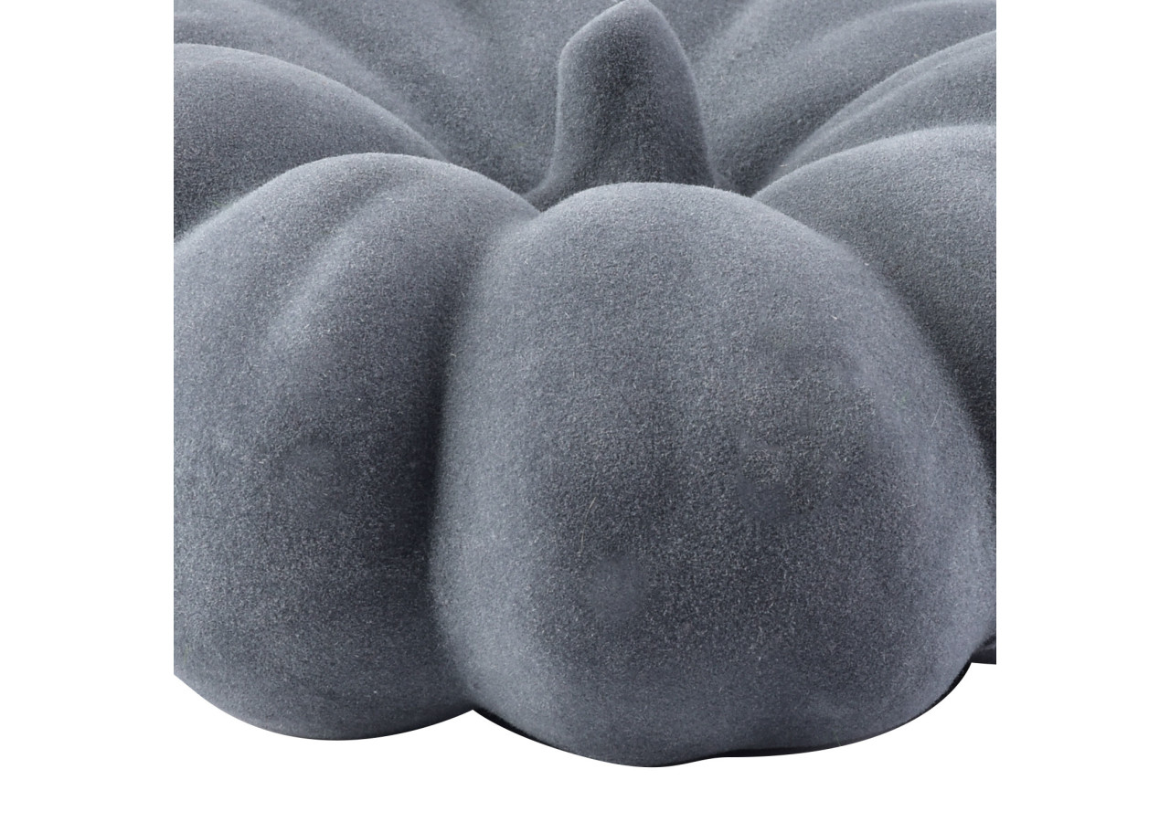 Figurine Citrouille MAVE - Velours gris 16x6cm - HTC9311 - Mondex