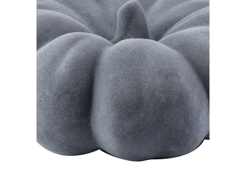 Figurine Citrouille MAVE - Velours gris 16x6cm - HTC9311 - Mondex