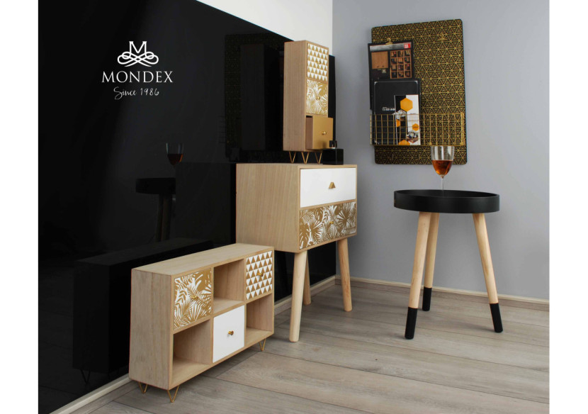 Tableau SARA GOLD - Noir et or 40cm x 6cm x 60cm - HTYK1167-PROM - Mondex