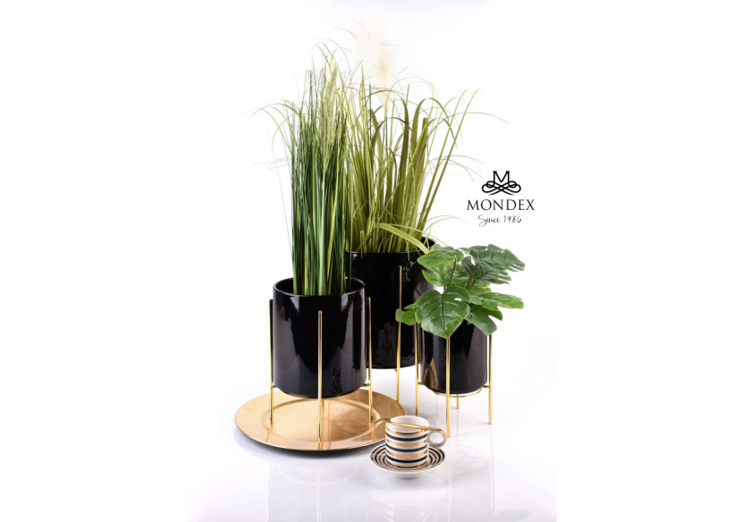 Vase NEVA - Céramique 12,8cm x 15,5cm avec support - HTYE9346 - Mondex