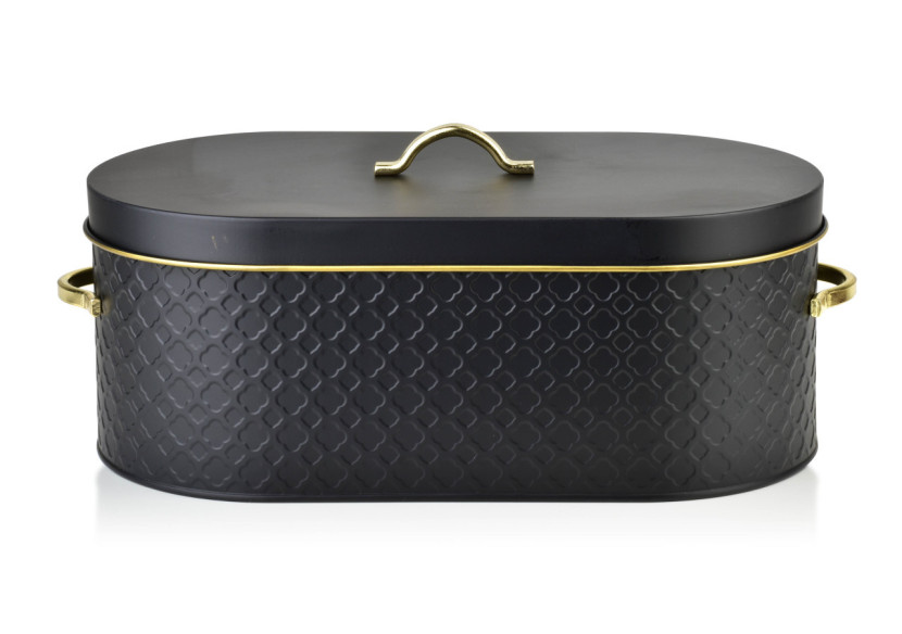 Pain SANDY BLACK - Boîte à pain en métal 34x18xH13cm - HTBC6649-PROM - Cookini By Mondex Pain SANDY BLACK - Boîte à pain en métal 34x18xH13cm - HTBC6649-PROM - Cookini By Mondex