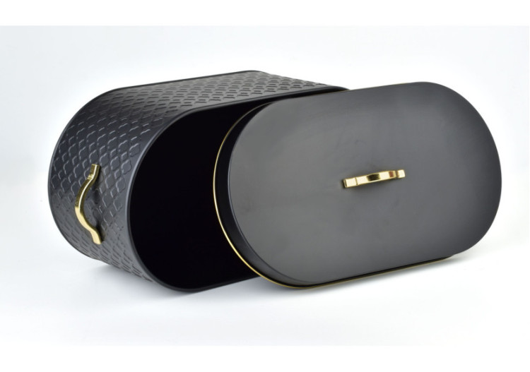 Pain SANDY BLACK - Boîte à pain en métal 34x18xH13cm - HTBC6649-PROM - Cookini By Mondex 2