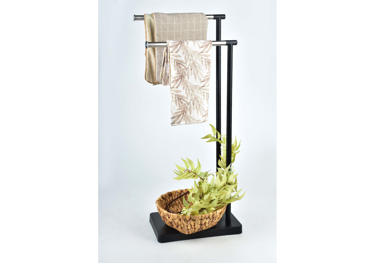 Porte-serviettes DEA - 2 bras, design moderne - HTWM2008-PROM - Bathlab By Mondex