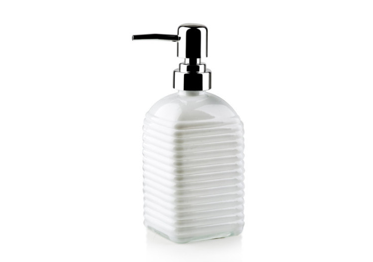 Distributeur de savon KYLE Blanc - h19cm x 7.8cm - HTWM6068 - Bathlab By Mondex