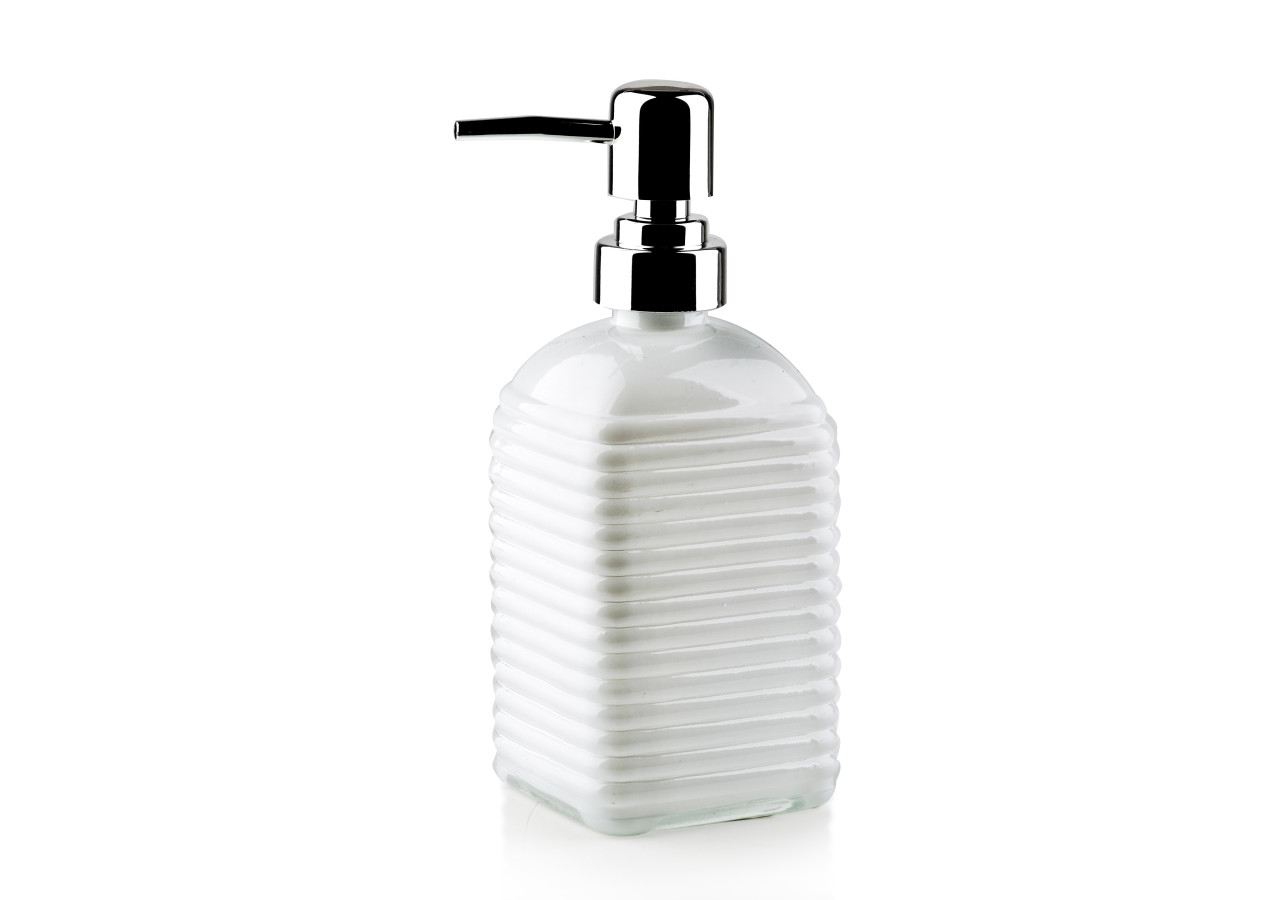 Distributeur de savon KYLE Blanc - h19cm x 7.8cm - HTWM6068 - Bathlab By Mondex