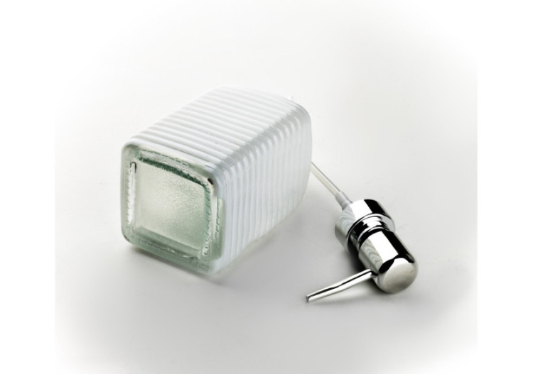 Distributeur de savon KYLE Blanc - h19cm x 7.8cm - HTWM6068 - Bathlab By Mondex 2