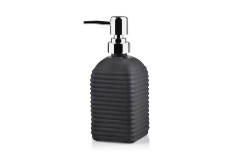 Distributeur de savon KYLE Noir - h19cm x 7.8cm - HTWM6075 - Bathlab By Mondex