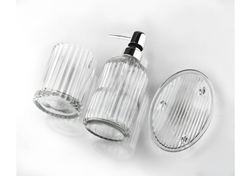 Ensemble de Salle de Bain ARI - 3 pièces avec pompe argentée - HTWM6150-PROM - Bathlab By Mondex