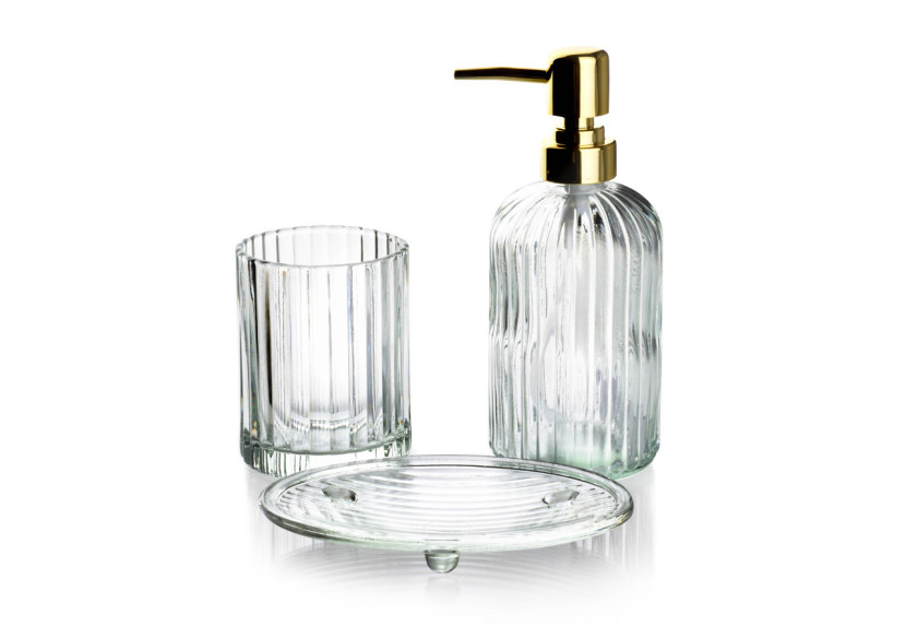 Ensemble de Salle de Bain ARI - 3 pièces avec pompe dorée - HTWM6167-PROM - Bathlab By Mondex