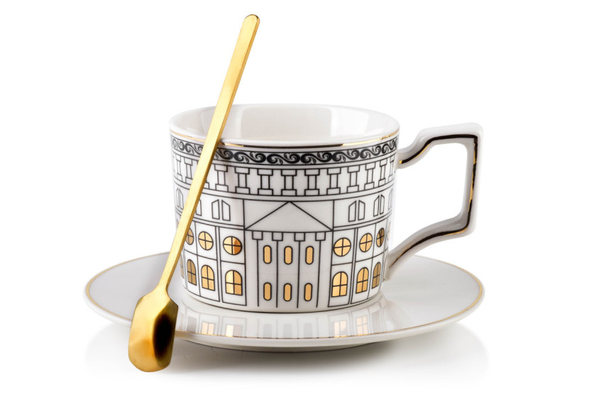 Tasse OTIS avec Soucoupe - 220ml - HTPL8642-PROM - Affekdesign By Mondex