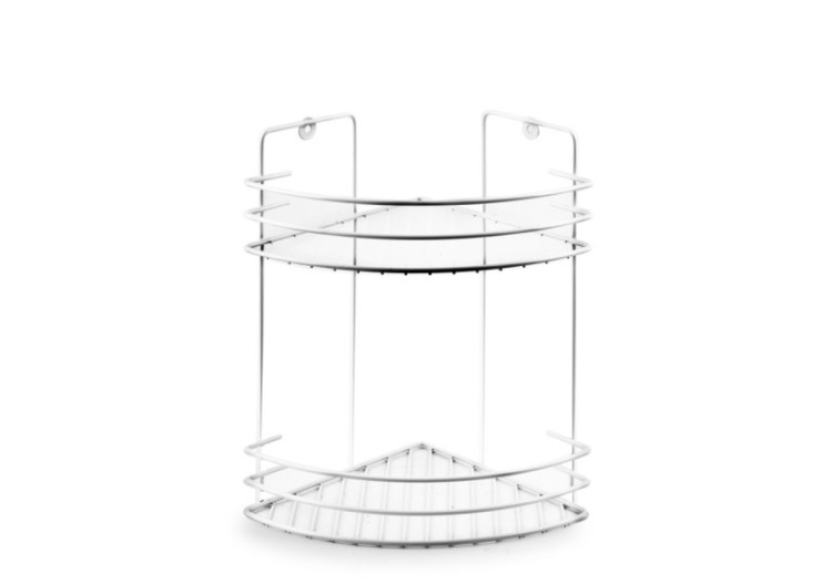 Étagère de salle de bain CARL WHITE - 2 niveaux, 30 x 19 x 19 cm - HTWM9779 - Bathlab By Mondex