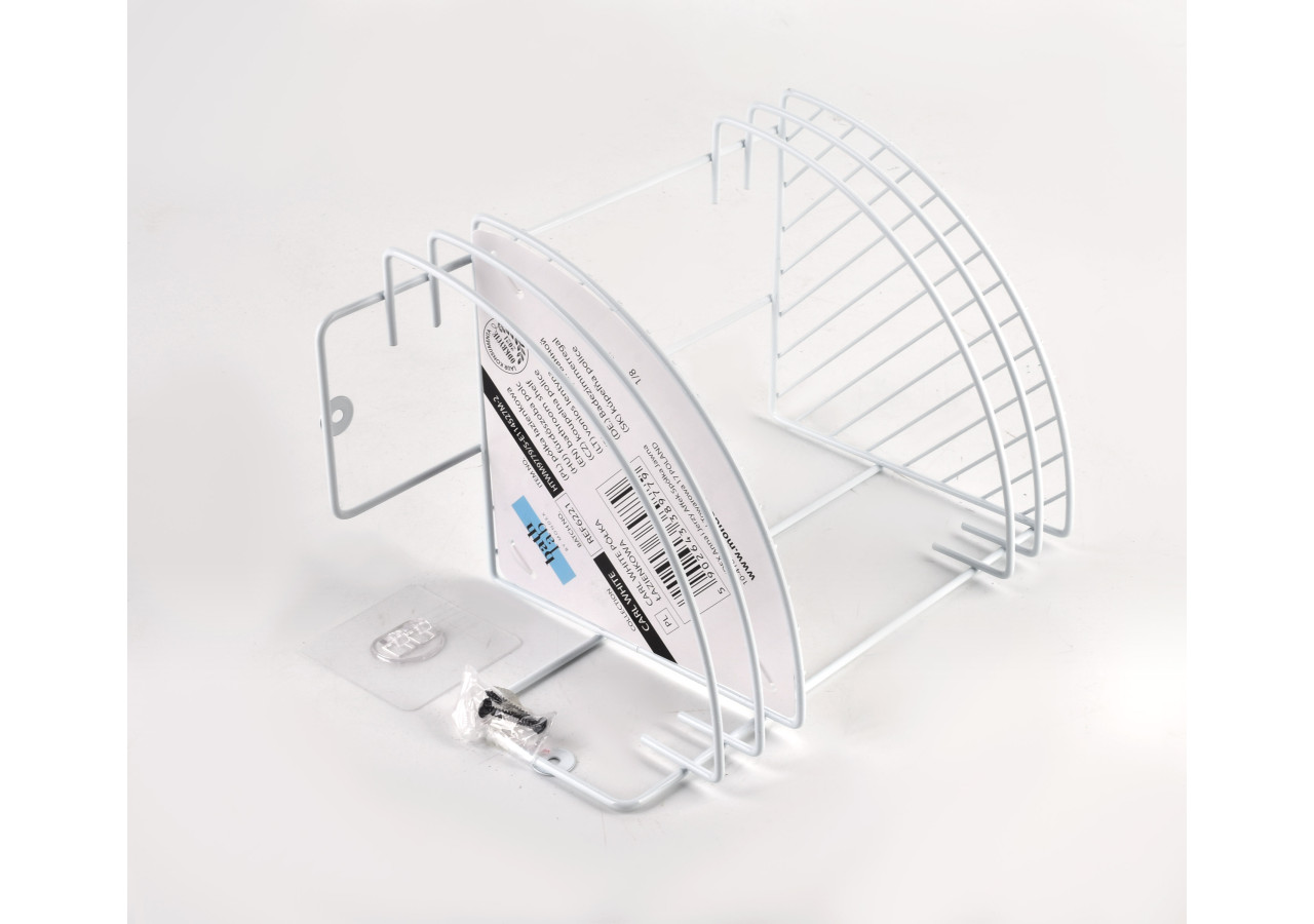 Étagère de salle de bain CARL WHITE - 2 niveaux, 30 x 19 x 19 cm - HTWM9779 - Bathlab By Mondex