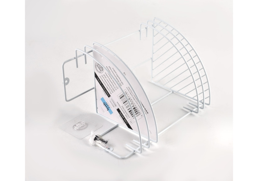 Étagère de salle de bain CARL WHITE - 2 niveaux, 30 x 19 x 19 cm - HTWM9779 - Bathlab By Mondex