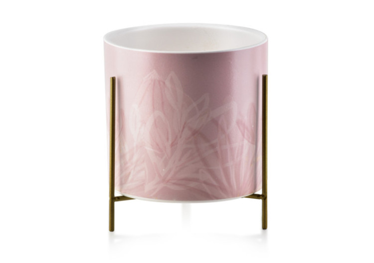 Cache-pot NEVA - 12 x 14,5cm sur support en métal - HTYE7002-PROM - Mondex