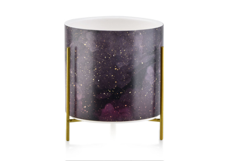 Cache-pot NEVA - 12 x 14,5cm avec support en métal - HTYE7101-PROM - Mondex