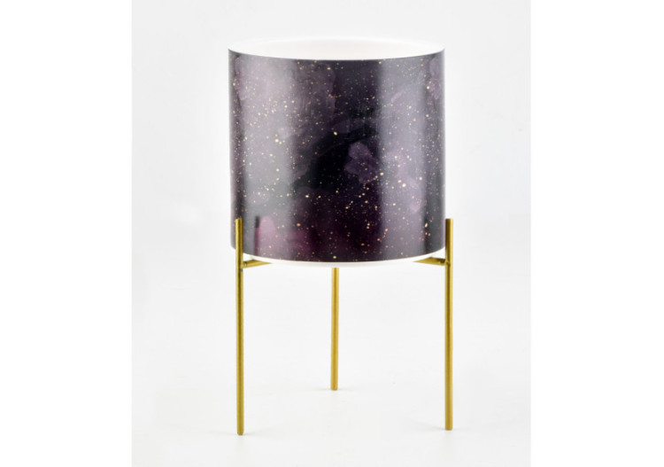 Cache-pot NEVA - 12 x 14,5cm avec support en métal - HTYE7101-PROM - Mondex 2